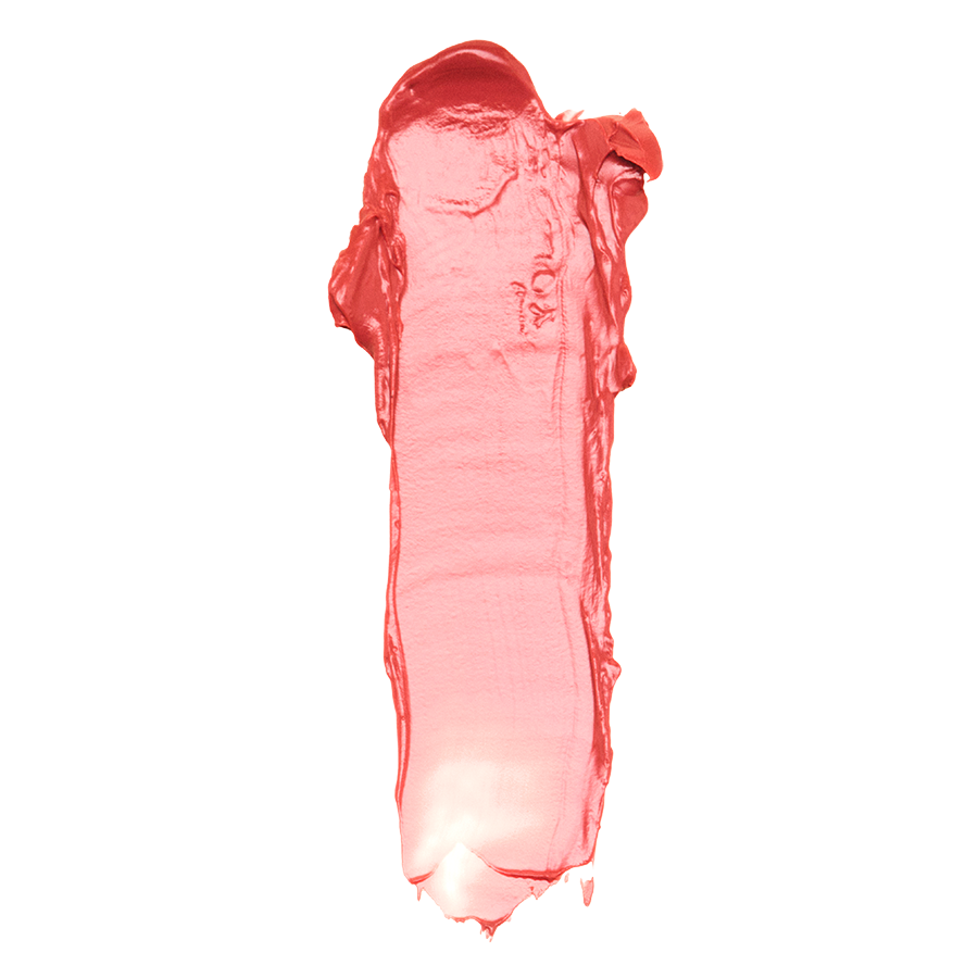 Hydrating Lip Tint textuur swatch in Dusty Rose toont de romige, balsemachtige voedende formule.